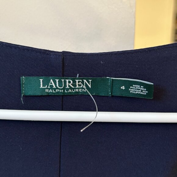 Ralph Lauren Navy Sequined Evening Dress - Picture 3 of 4